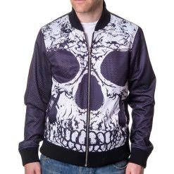 Banned Reversible Jacket - Reverse Ribcage And Skull