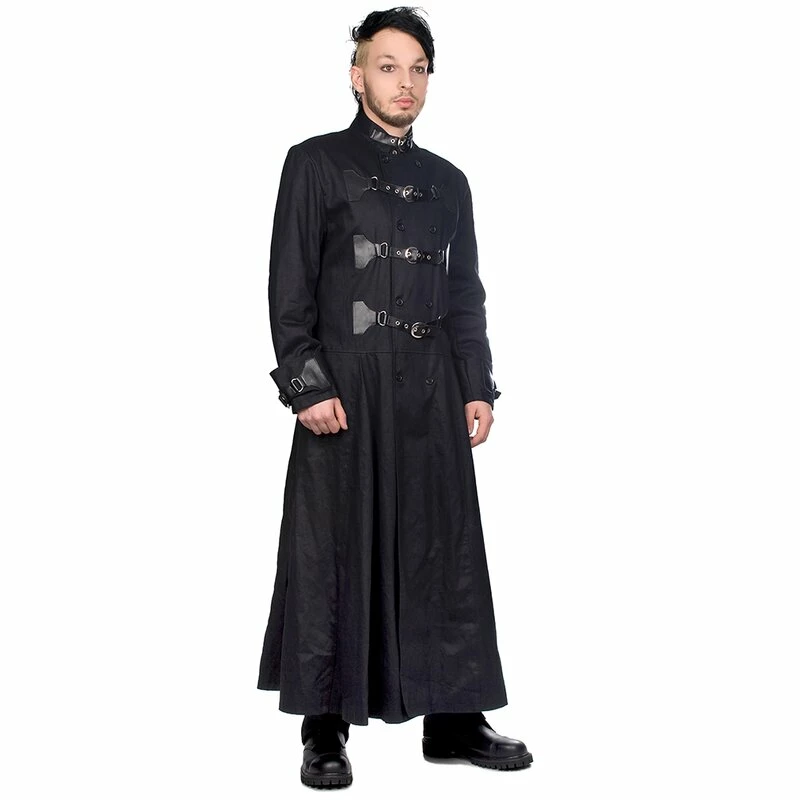 Black Pistol Men's Coat - Closure