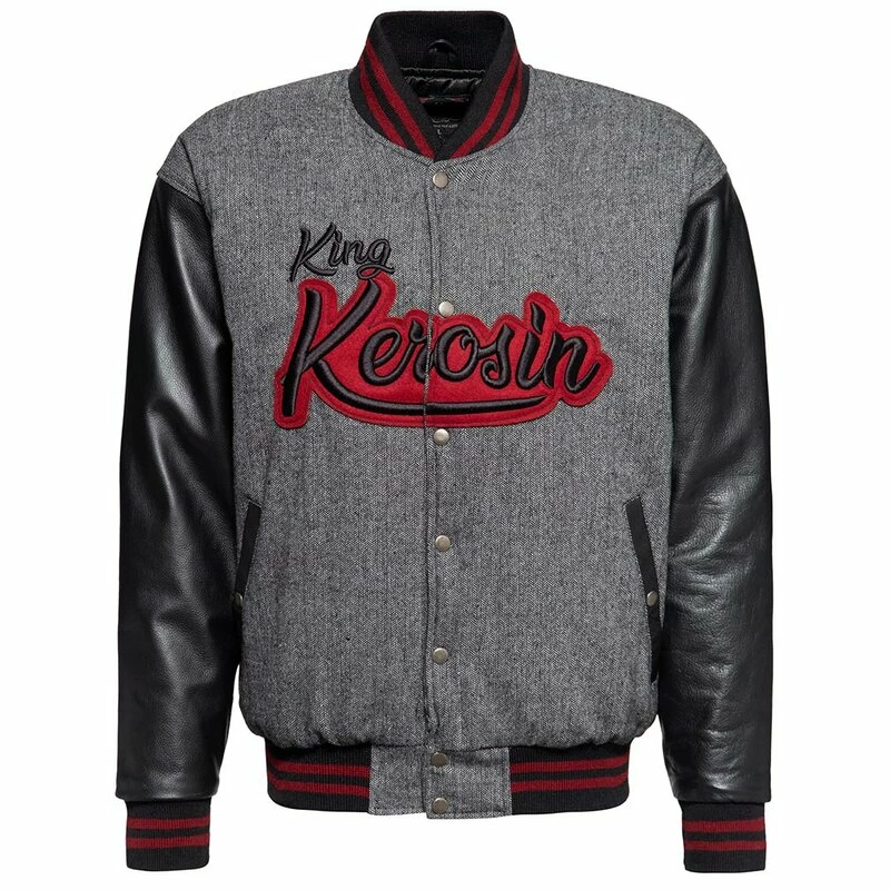 King Kerosin College Jacket - Script Herringbone