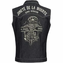 King Kerosin Denim Vest - Jinete De La Muerte