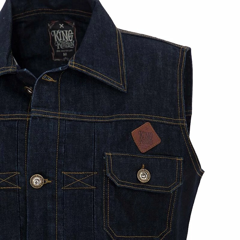 King Kerosin Denim Vest - Speedway Kings - Image 3