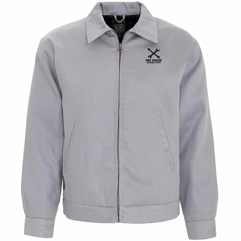 King Kerosin Gabardine Jacket - Speed Freak Grey