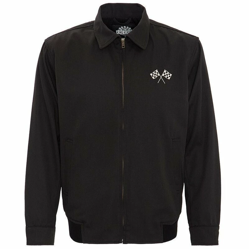 King Kerosin Gabardine Jacket - Speedway Black