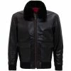 King Kerosin Leather Jacket - Aviator Black