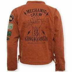 King Kerosin Worker Jacket - Mechanic Crew 1959 Rust Brown