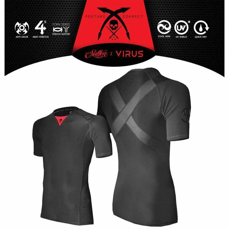 Sullen Clothing X Virus Compression Shirt - Posture Correct Black - Image 5